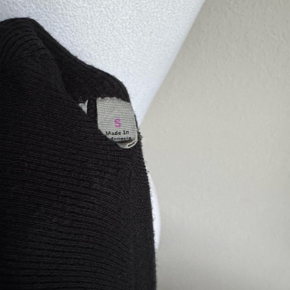 Athleta Black Open Waterfall Front Duster Cardigan Womens S Modest Minimalist - Picture 7 of 7